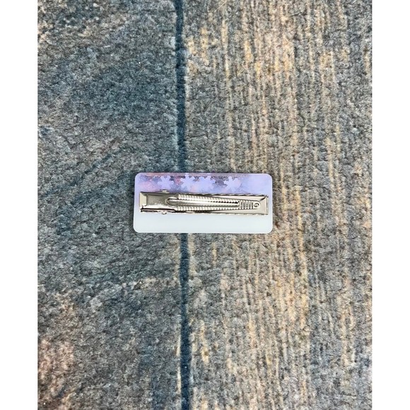 LMM Handmade Winter Scene Red Sled Hair Clip - Picture 2 of 4